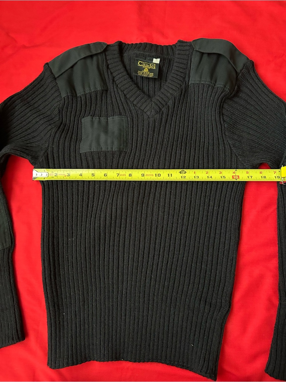 Citadel Wool Ribbed V-Neck Sweater - Picture 6 of 8